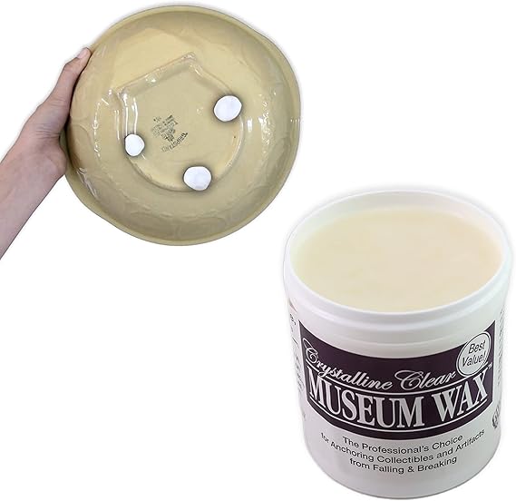 Quakehold! 13-Ounce Museum Wax, Clear Adhesive, Reusable and Removable, Non-Toxic and Non-Damaging, Easy to Use, Great for Wall Art, Antiques, For Use on Metal, Glass, Ceramic, Wood, 1 Pack