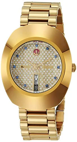 Rado DiaStar Original Swiss Automatic Watch with Stainless Steel Strap, Gold, 21 (Model: R12413314)