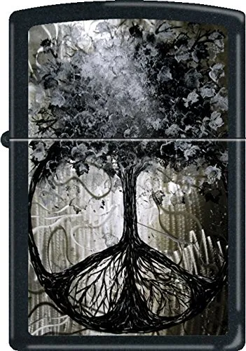 RARE TREE OF PEACE BLACK MATTE ZIPPO