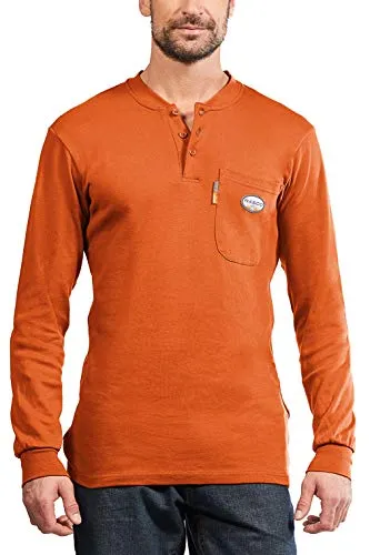 Rasco FR Men's Orange Henley T-Shirt