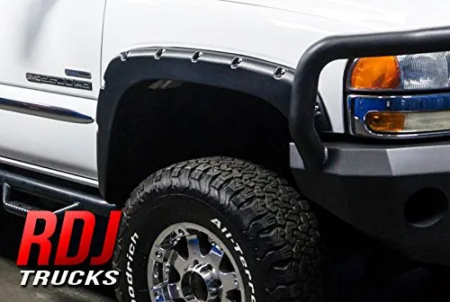 RDJ Trucks PRO-Offroad Bolt-On Style Fender Flares - Fits Chevrolet Silverado/Fits GMC Sierra 1999-2006 - Set of 4 (Textured ABS)
