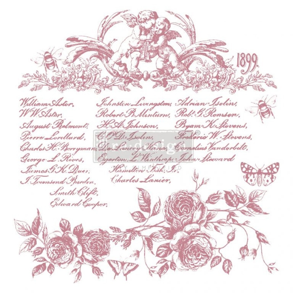 ReDesign decor clear cling stamp floral script, stencils, redesign with prima, furniture transfers, ink pad, decor stamps, stamps