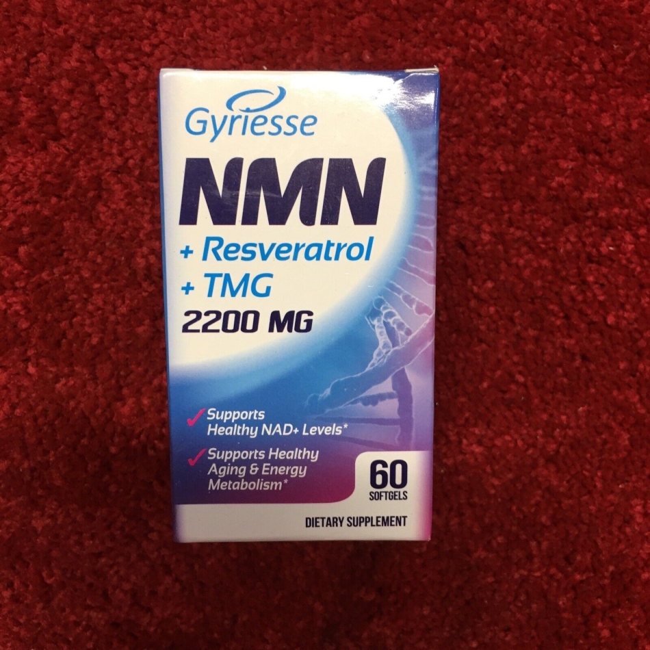 Resveratrol & TMG 2200mg - Liposomal - Gyriesse - 60 Soft Gels Exp 10/25