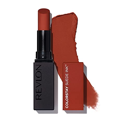 REVLON Lipstick, ColorStay Suede Ink, Built-in Primer, Infused with Vitamin E, Waterproof, Smudgeproof, Matte Color, 006 In the Money