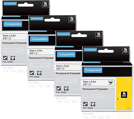 Rhino 18482 a18482 Labels Replace for DYMO 18482 3/8