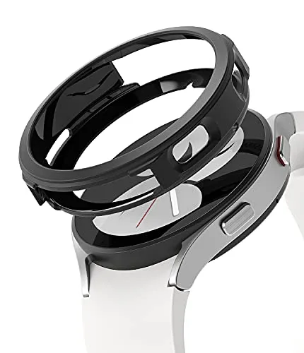 Ringke Air Sports Compatible with Samsung Galaxy Watch 4 40mm Case, Thin Soft Flexible Rugged TPU Raised Bezel Button Cutout Frame Protective Cover for Galaxy Watch4 40mm - Black