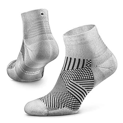 Rockay Flare Running Socks for Men and Women, Cushion, Quarter Cut, Arch Support, 100% Recycled, Anti-Odor (1 Pair)