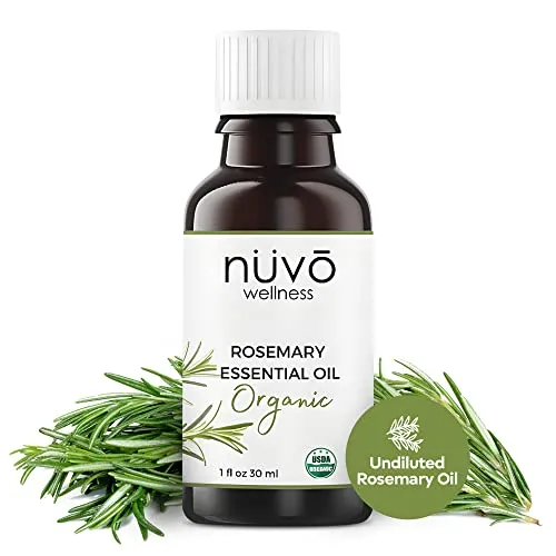 Rosemary Oil for Hair Growth - Pure Organic Rosemary Essential Oil - Use for Hair Oil Hair Mask Treatments - Great Diffuser Oil