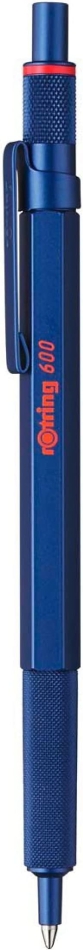 rOtring 600 Ballpoint Pen Medium Point Black Ink Blue Barrel Refillable