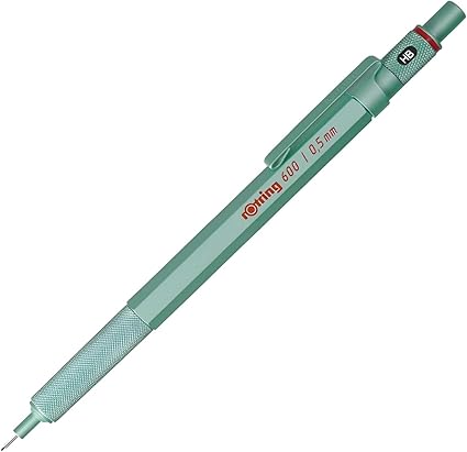 Rotring 600 Mechanical Pencil 2159704, Limited Edition Mint, 0.5mm, Full Metal Body, Mechanical Pencil