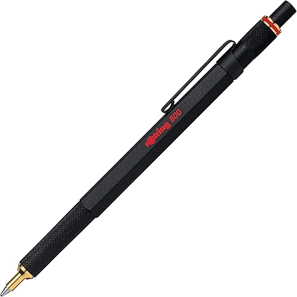 rOtring 800 Retractable Ballpoint Pen Medium Point Black