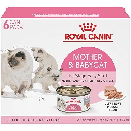 Royal Canin Mother & Babycat Ultra-Soft Mousse in Sauce Variety Pack Wet Cat Food, 3 oz., Count of 6, 6 CT