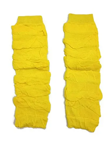 Rush Dance Ruched Solid Ruffles Dress up Princess Baby/Toddler Leg Warmers (Yellow)