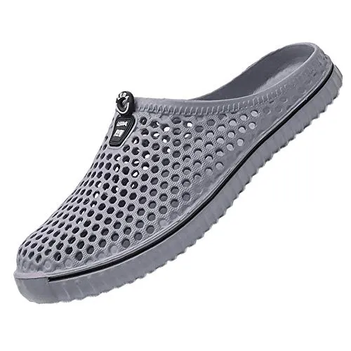Ryanmay Unisex Breathable Comfortable&Durable Walking Garden Clogs Shoes Indoor Outdoor Slippers Quick Drying Sandals 2233-Grey-39