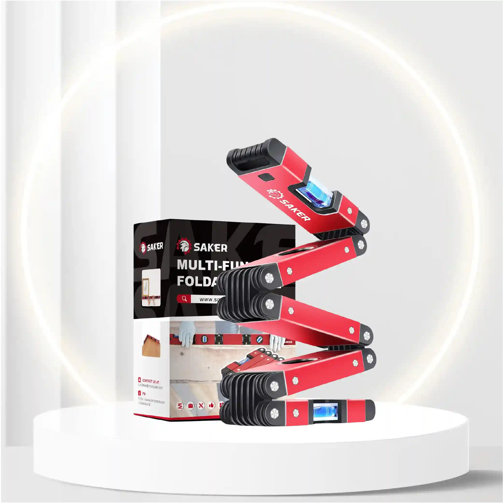 Saker Multi-function Foldable Level, 28-Inch Multi-Angle Measurement Woodworking Tools,Precise Leveling In Any Position,Save Your Precious Time