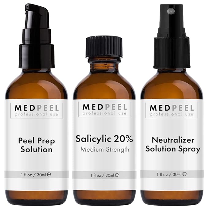 Salicylic Acid 20% Peel - Medium Strength, Professional Strength Medical Grade Chemical Face Peel for all Skin Tones 1oz / 30ml