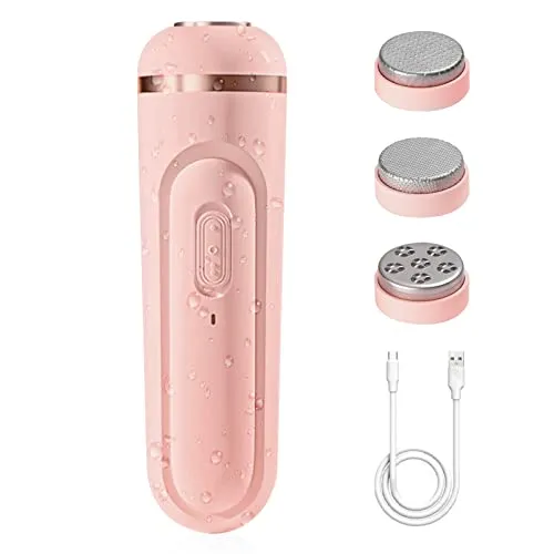 SEABIRD Electric Feet Callus Removers Rechargeable Portable Electronic Foot File Pedicure Tools Electric Callus Remover Kit Professional Feet Care (Pink)