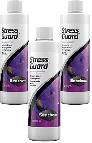 Seachem 3 Pack of StressGuard, 8.5 Fluid Ounces each, Premium Slime Coat Protection for Fish