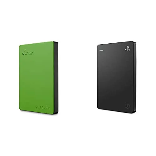 Seagate STEA2000403 Game Drive 2TB External Hard Drive Portable HDD, Designed for Xbox One, Green & (STGD2000100) Game Drive for PS4 Systems 2TB External Hard Drive Portable HDD ï¿½ USB 3.0