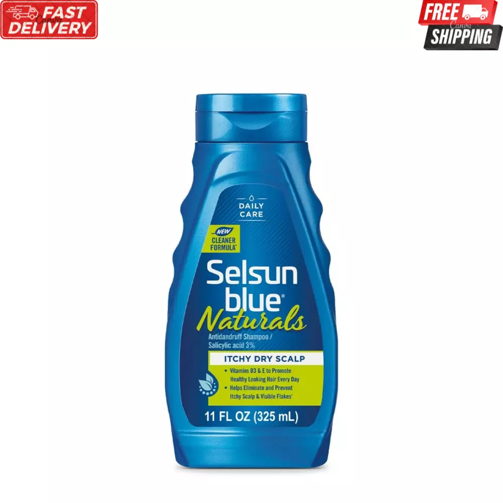SELSUN Blue Medicated Dandruff Shampoo 11 oz, Free Shipping