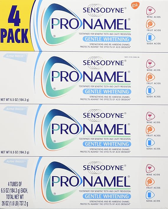 Sensodyne pronamel Gentle Whitening Tooth Paste 4 Pack/ 6.5 Ounce Net Wt 26 Ounce