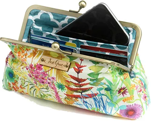 Sew Grown Purse with Built-in Essential Oil Carrying Case | Beautiful Liberty of London fabric | Carrying case and oil diffuser for doTERRA Young Living Oil bottles for Women | Made in USA (Tresco)