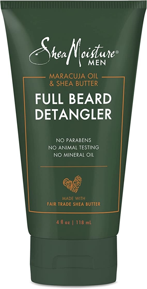 Shea Moisture Mens Full Beard Detangler, All Natural ingredients, Maracuja Oil & Shea Butter, Soften Hair & Ease Out Knots for a Scuff-Free Beard, 4 Ounce
