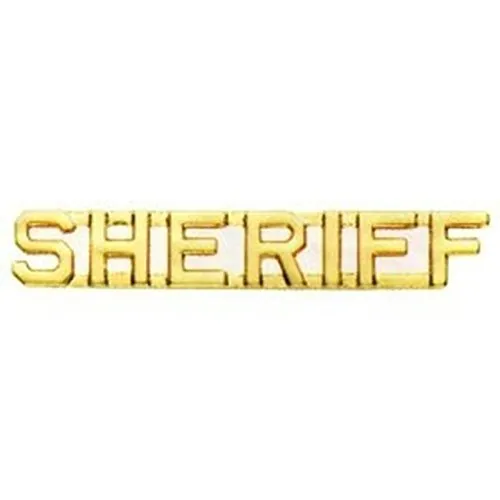 SHERIFF Collar Brass Pins Insignia GOLD 1/4
