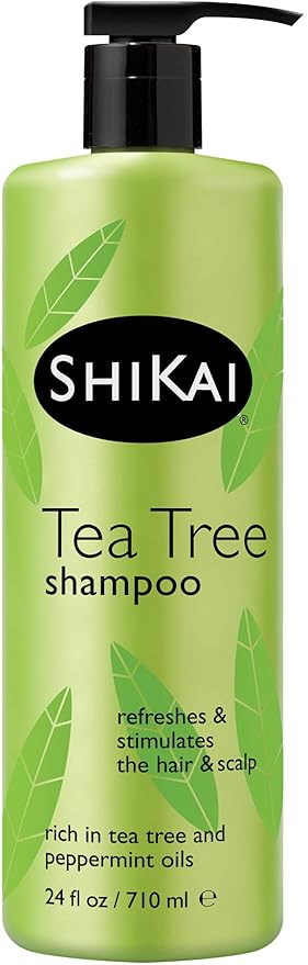 ShiKai Tea Tree Shampoo (24 oz) | Invigorating Peppermint & Tea Tree | Refresh & Stimulate Your Scalp | Soap Free Cleanser | Mild for Daily Use