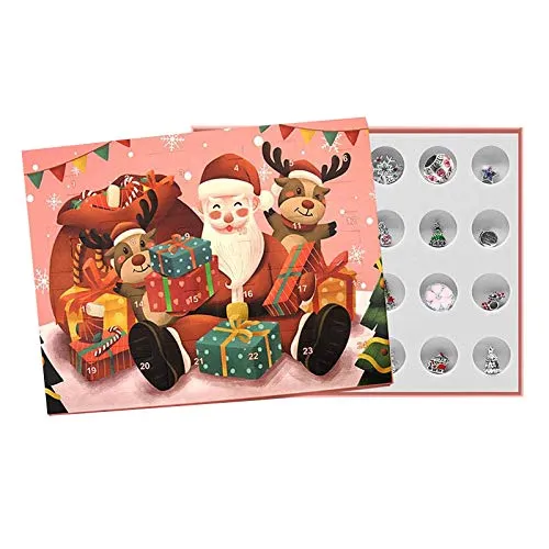 ?Shiping from US!!!? Advent Calendar 2020 Christmas Countdown Calendar, Xmas Themed DIY Charm Bracelet Making Kit for Girls, Jewelry Gift Boxes for Kids Women Teens -(23 Jewelry Ornaments,1 Bracelet)