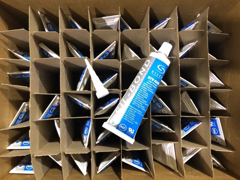 Silco 4500 RTV Clear Silicone Sealant Adhesive High Temp Food Grade (48-case)