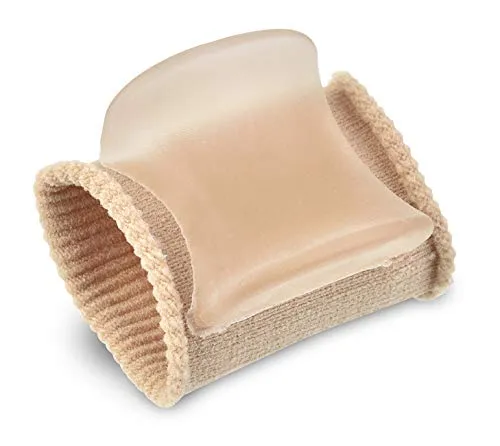 Silipos No-Slip Toe Spacer with Comfortable, Stretchy Toe Sleeve for Correcting Overlapping Toes, 4 per Package, One Size Fits Most