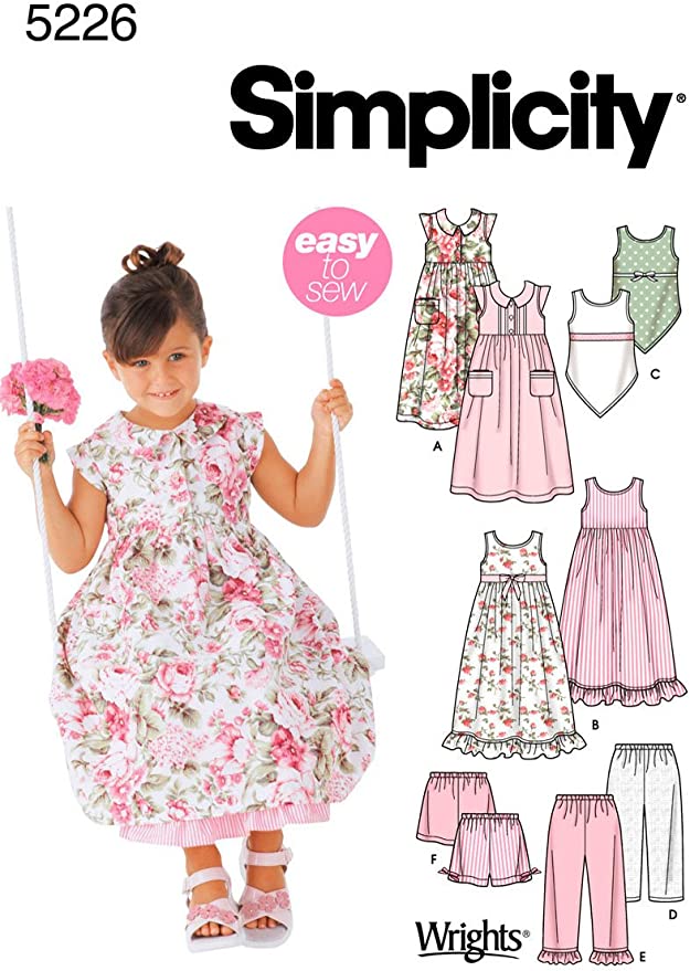 Simplicity Sewing Pattern 5226 Child Dresses, A (3-4-5-6-7-8)