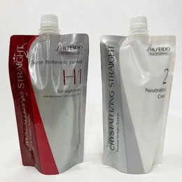 Siseido Hair Rebonding Professional Crystallizing Straightener (H1) + Neutralizing Emulsion (2) for Resistant to Natural, 2.0 Count