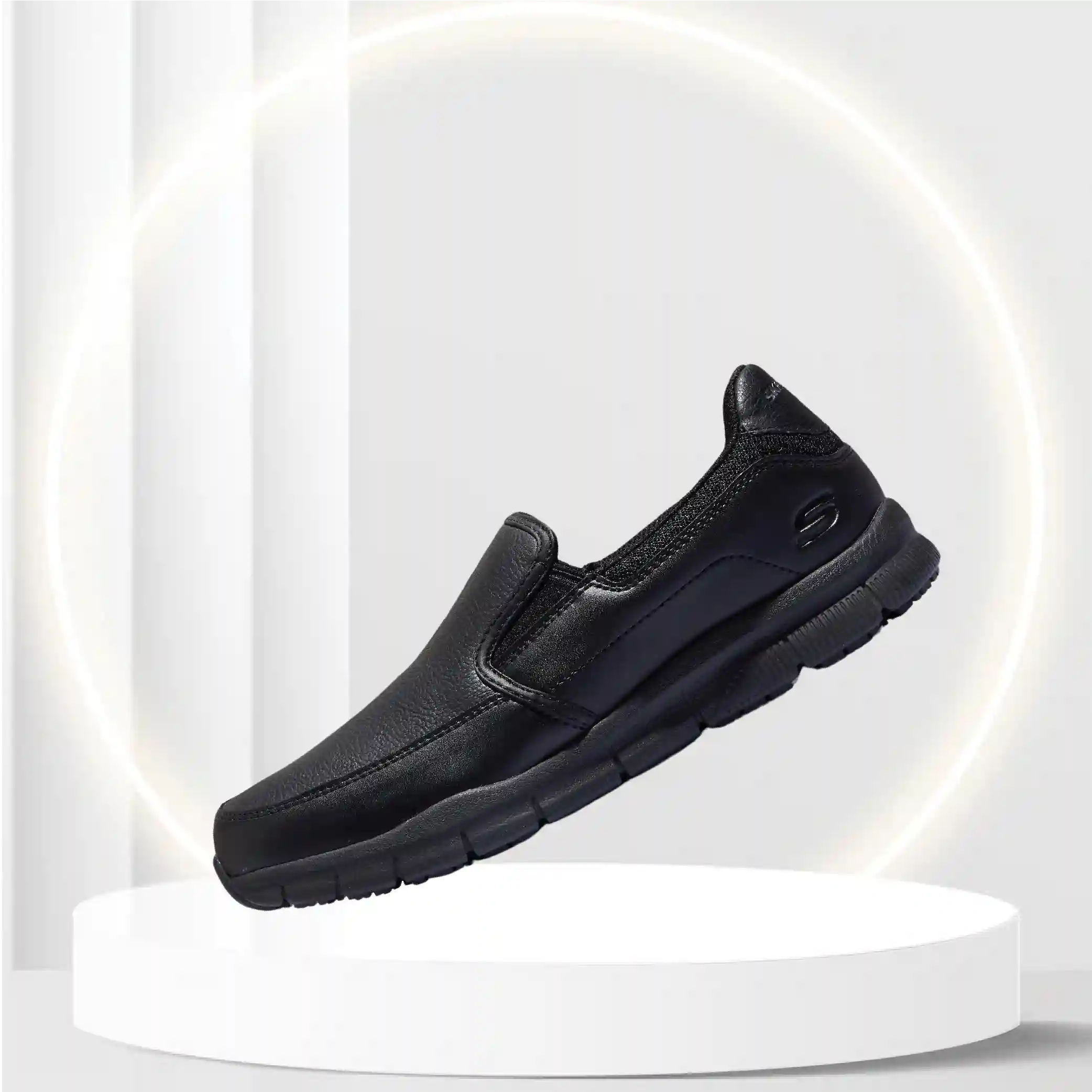 Skechers mens Nampa - Groton Food Service Shoe, Black, 10 US