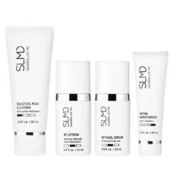SLMD Skincare Acne System Kit! Salicylic Acid Clear Skin And Unclog Pores ! BP Lotion Kills Acne Causing Bacteria! Retinol Serum Perfect Skin Tone & Texture! Facial Moisturizer Hydrates And Brighten!