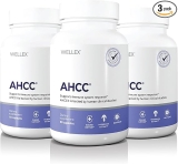 AHCC Supplement - Maximum Strength - Natural Immune Support Extract - Maintains Natural Killer Cell Activity - 20+ Human Research Studies - 60 Veggie Capsules (3 Pack)