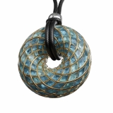 Aqua Superluminal iTorus iZ Crystal Toroidal Pendant & Magnet Spinner
