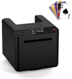 Automatic Card Dealer Machine for 1/2/3 Decks, 180Â°/360Â° Rotating, USB Rechargeable Dealing Machine for 1-12 Players, Portable Card Dealer for Poker, UNO, Bridge, Texas Holdem