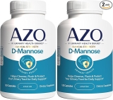 AZO D Mannose Urinary Tract Health, Cleanse, Flush & Protect The Urinary Tract, No.1 Pharmacist Recommended Brand, Clinical Strength, Non-GMO, 120 Count (Pack of 2)