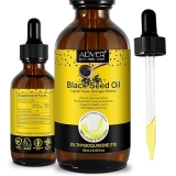 Black Seed Oil, 60ML Organic Cold Pressed Unrefined Black Seed Oil, Pure Natural Black Seed Oil for Hair Growth, Strengthen Immunity, Digestive Health and Brain Support, Glass Bottle, 2.02 oz