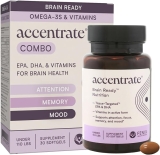 Brain Supplement for Natural Focus & Attention | for Kids | Active B Vitamin & Omega-3 Combo | Vitamin B Complex w/Omega 3 Fatty Acids EPA & DHA | Omega-3s in Small Pill | L-MTHF, B12, P5P, VIT D