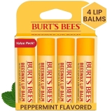 Burt's Bees Lip Balm - Original Beeswax, Lip Moisturizer With Responsibly Sourced Beeswax, Tint-Free, Natural Origin Conditioning Lip Treatment, 4 Tubes, 0.15 oz.