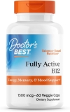 Doctors Best Fully Active B12 1500 mcg, Non-GMO, Vegan, Gluten Free, Supports Healthy Memory, Mood and Circulation, 60 Count
