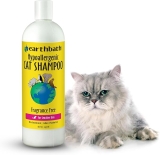 earthbath Hypoallergenic Cat Shampoo, Made in USA, 16 Oz (1 Pack) | Fragrance Free Cat Shampoo for Allergies and Itching