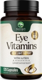 Eye Vitamin & Mineral Supplement with Lutein, Zeaxanthin, Bilberry & Zinc, Supports Eye Strain, Vision Health for Adults with Vitamins C & E, Non-GMO, Vegan Eye Vitamins Supplement - 120 Capsules