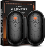 Hand Warmers Rechargeable 2 Pack, Magnetic Electric Handwarmer, 3-Level Steady Temperature, Up to 24 Hours Heating for Christmas Birthday Gifts, Hunting Essentials