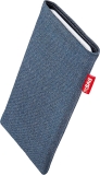 Jive Blue Custom Tailored Sleeve for Apple iPhone Xs Max | Made in Germany | Fine Suit Fabric Pouch case Cover with Microfibre Lining for Display Cleaning