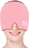 Migraine Relief Cap, Soothing Headache Ice Face Mask Products, Hot and Cold Therapy, Migraine Headache Relief Cap for Migraine, Sinus, Puffy Eyes, Tension, Stress and Hangover(Pink)