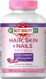 Natural Hair Skin and Nails 5000 mcg of Biotin - 250 Coated Tablets Extra Strength